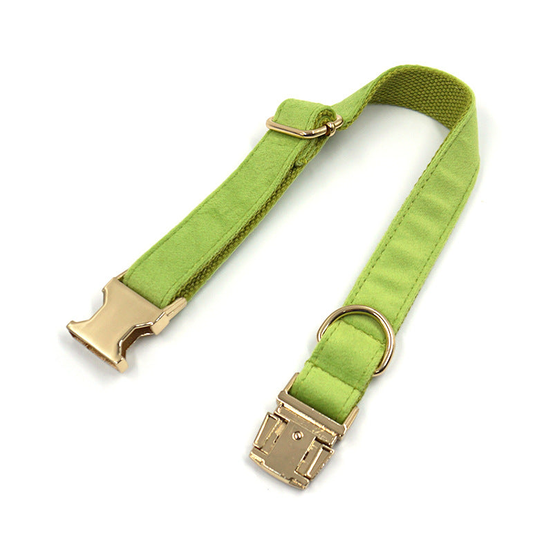 INS Wind Cross-border Matcha Green Velvet Dog Collar