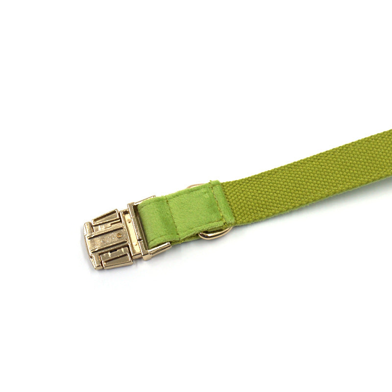 INS Wind Cross-border Matcha Green Velvet Dog Collar