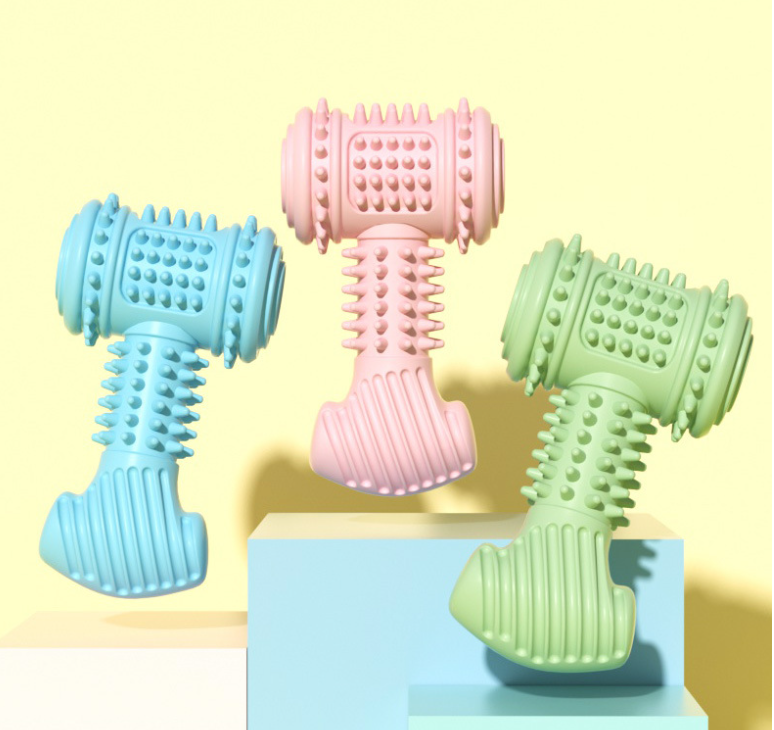 Pet Dog Toys Hammer Type TPR Dogs Toy Bite Resistant Pets Supplies