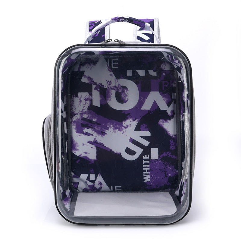 Cartoon Space Capsule Travel Breathable Pet Backpack