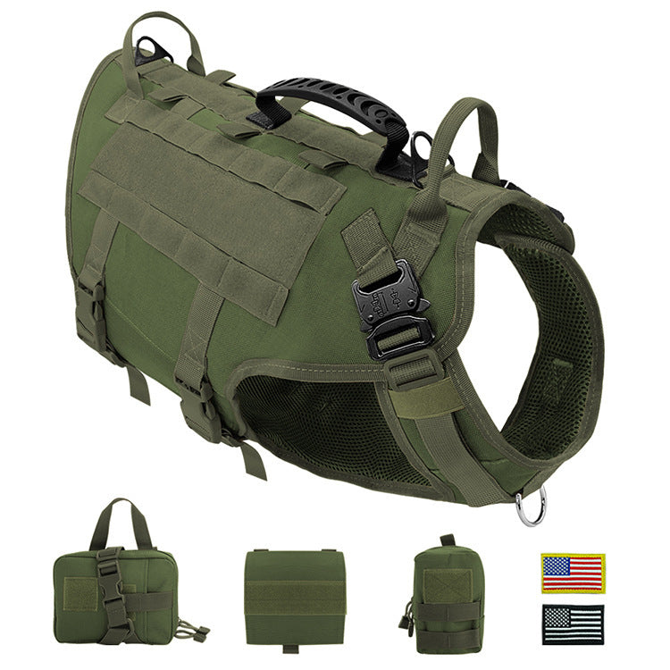 Large Dog  Hand Holding Rope Chest Vest Combat Clothes Dog Leash Dog Backpack