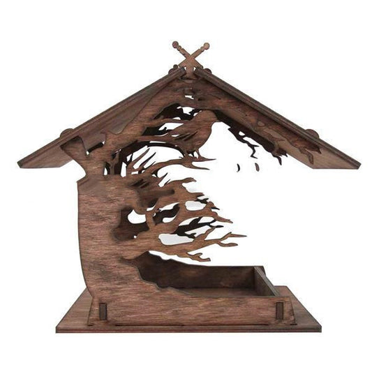 Wooden Home Garden Outdoor Bird Feeder
