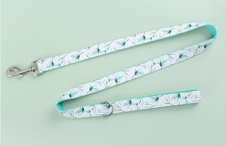 Small leaf dog collar leash
