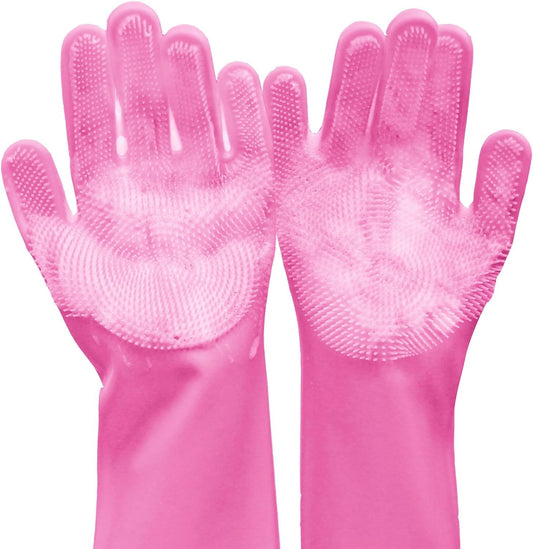Durable Pet Grooming Gloves For Cats And Dogs, Enhanced Five Finger Design For Massaging And Bathing