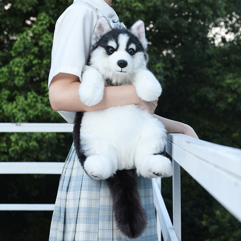 Husky Plush Simulation Bag Toy