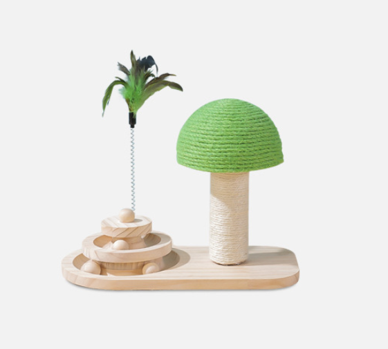 Green Mushroom Cat Scratch Post