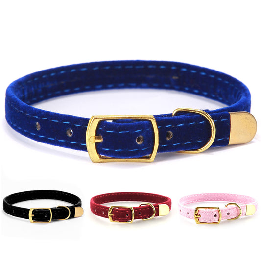 Velvet cat collar