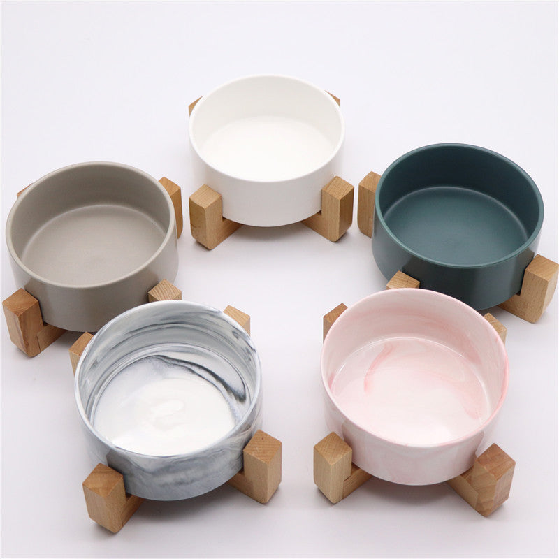 Marble cat rice bowl