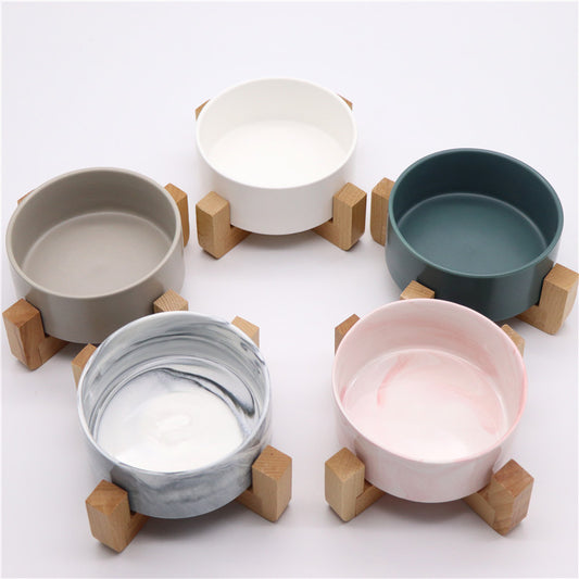 Marble cat rice bowl