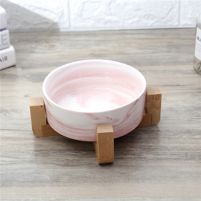 Marble cat rice bowl