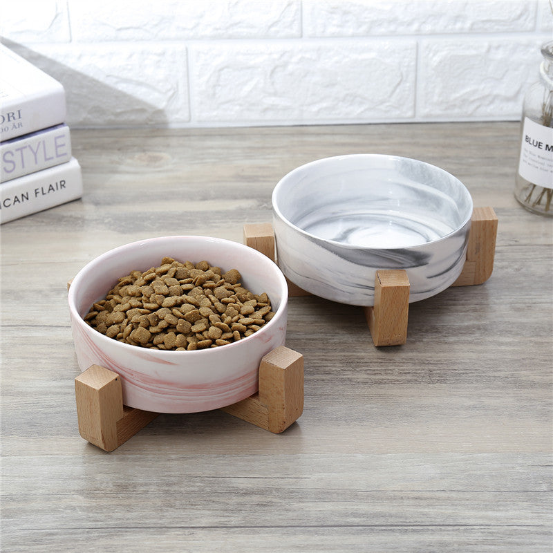 Marble cat rice bowl
