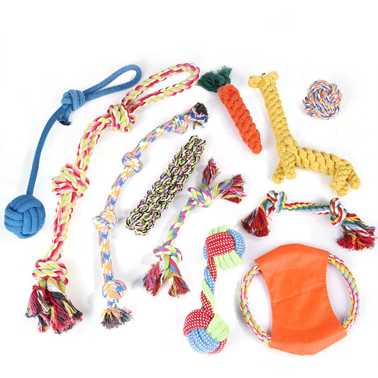 Dog Bite-resistant Cleansing Cotton Rope Knot Set