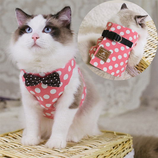 Poka-Dot Pink Cat Vest