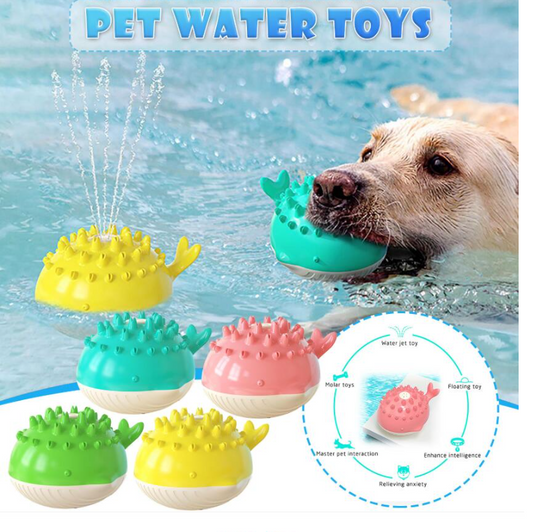 Hot Summer Electric Water Floating Swimming Pet Bathing Water Spray Dog Toy