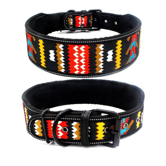Reflective Printed Light Board Dog Collar