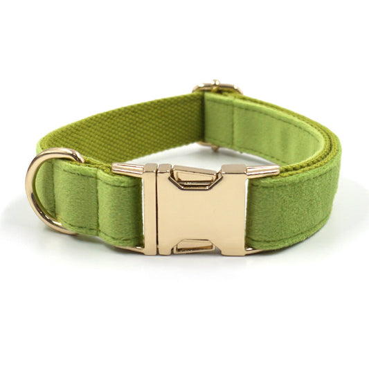INS Wind Cross-border Matcha Green Velvet Dog Collar